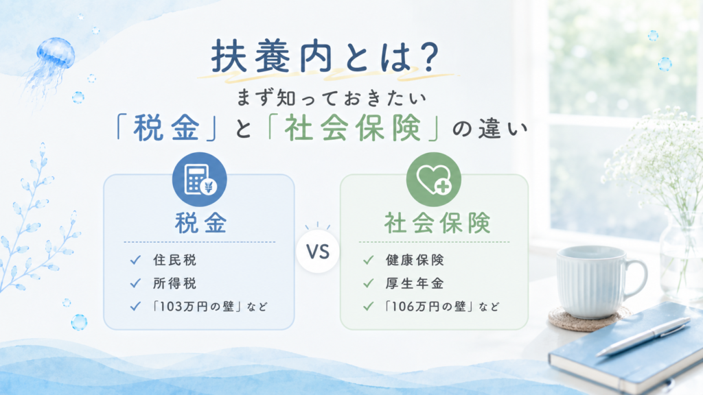 扶養内は「税金」と「社会保険」を分けて考える